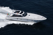 Italy, off the coast of Naples, luxury yacht, aerial view