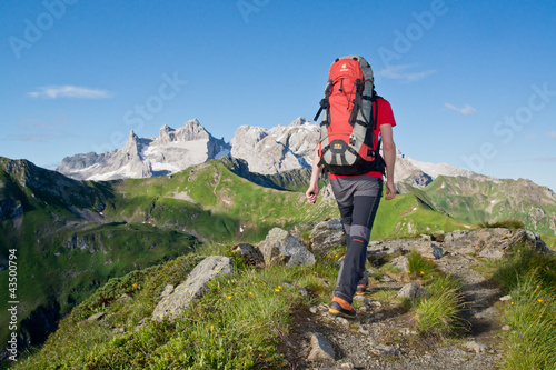 Photo: Wanderer in den Alpen Wanderer in den Alpen