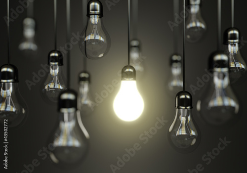 Illustration: glow lamp glow lamp