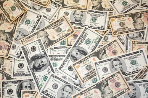 Photo: Dollar Banknotes Background Dollar Banknotes Background