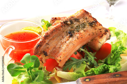 Photo: Pan fried pork belly Pan fried pork belly
