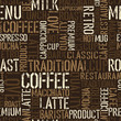 Seamless coffee experience pattern. Vector, EPS8.