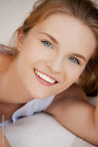Photo: happy and smiling teenage girl happy and smiling teenage girl