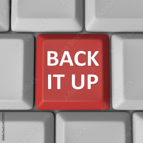 Photo: Back It Up Red Computer Keyboard Key Backup Back It Up Red Computer Keyboard Key Backup
