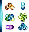 Vector set of abstract bubble shapes