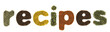 Recipes word made of herbs and spices