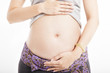 close up belly of pregnant woman