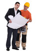Tradesman and engineer working together