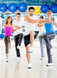 Aerobics class at the gym