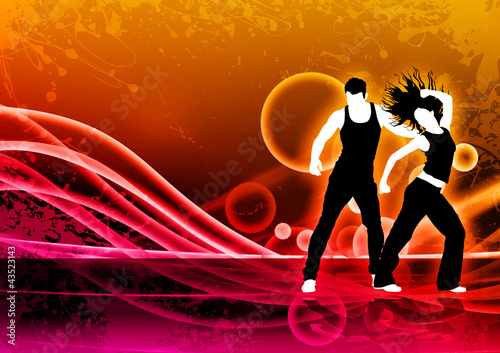Illustration: Zumba dance fitness Zumba dance fitness
