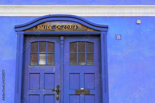 Foto: Blaue Hausfassade Blaue Hausfassade