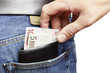 Man being pickpocketed