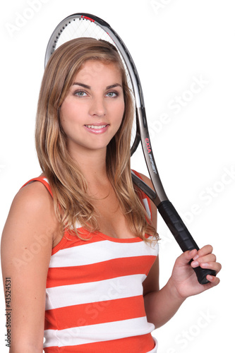 Photo: Female tennis player Female tennis player