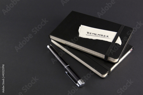 Photo: Moleskine Notebook with Remember Note Moleskine Notebook with Remember Note