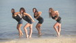 Video: Group of four beautiful women dancing in the water Group of four beautiful women dancing in the water