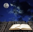 Open book at night