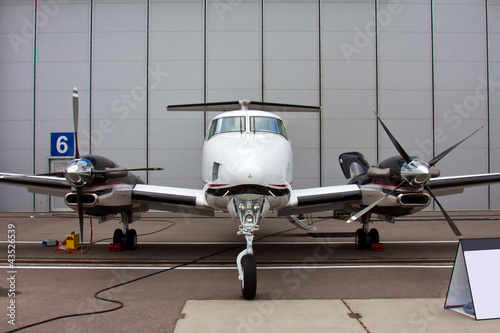 Photo: small private propeller aircraft with one engine small private propeller aircraft with one engine