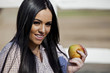 Girl with an apple