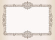 Vector Vintage frame. Decorated antique ornaments royal document