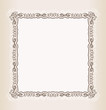 Vector vintage Square frame retro pattern ornament