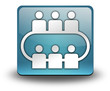 Light Blue 3D Effect Icon "Conference"