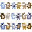 vector seamless pattern of a toy teddy bear