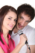 Couple singing together