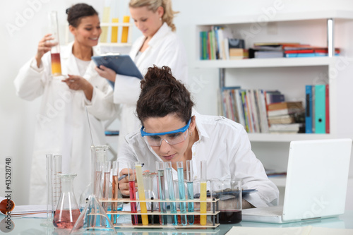 Photo: Laboratory workers Laboratory workers