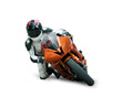 Motorcycle racer isolated on white background
