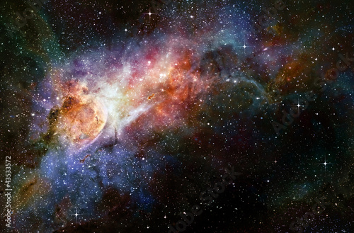 Illustration: starry deep outer space nebual and galaxy starry deep outer space nebual and galaxy