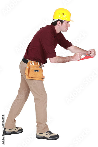 Photo: laborer, studio shot laborer, studio shot