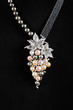 Close up of diamond necklace