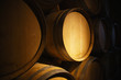 Wine barrels in a old wine cellar