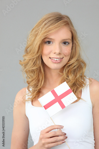 Foto: Young blonde with paper Young blonde with paper