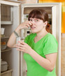 woman  holding foul food
