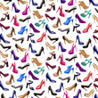 Multicolored female shoes background-3