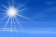 blauer Himmel mit Sonne