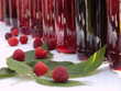 Himbeeren, selbstgemachte Konfitüre.