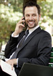 uomo d'affari sorridente