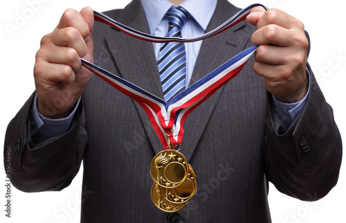 Photo: Awarding gold medal Awarding gold medal
