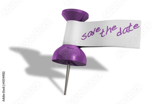Illustration: Save The Date Thumbtack Save The Date Thumbtack