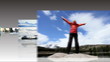 Montage 3D tablet images of outdoor pursuits