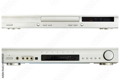 Photo: DVD Player AV Receiver on a white background DVD Player AV Receiver on a white background