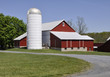 Photo: red barn and silo in rural Pennsylvania red barn and silo in rural Pennsylvania