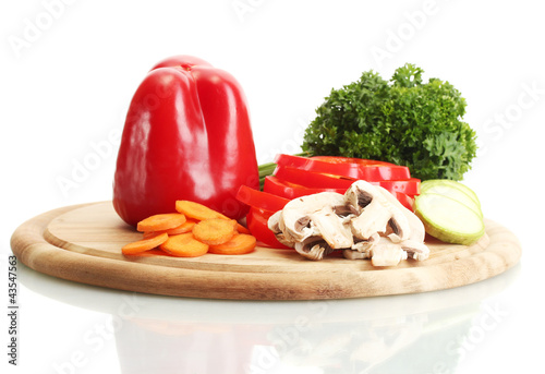 Photo: fresh vegetables isolated on white fresh vegetables isolated on white