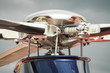 complex helicopter rotor blade system closeup