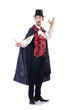 Magician isolated on the white background