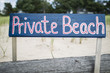 Private Beach Sign
