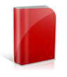 Illustration: Blank Red box on white background. Blank Red box on white background.