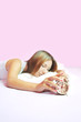 Young woman waking up
